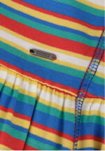 ÇİZGİLİ MİDİ BOY ELBİSE - Görsel 3