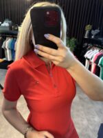 KIRMIZI POLO YAKA ELBİSE - Görsel 3