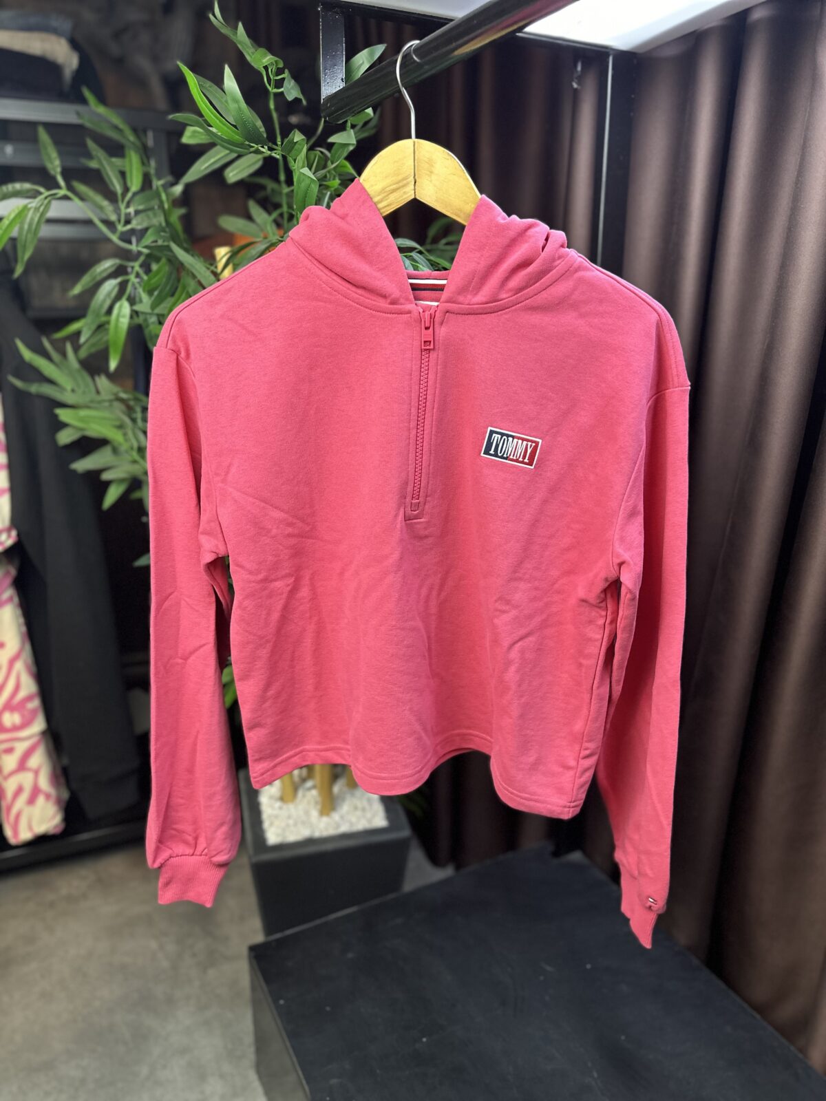 T.H Kadın Pembe Kapüşonlu Sweat - Görsel 1