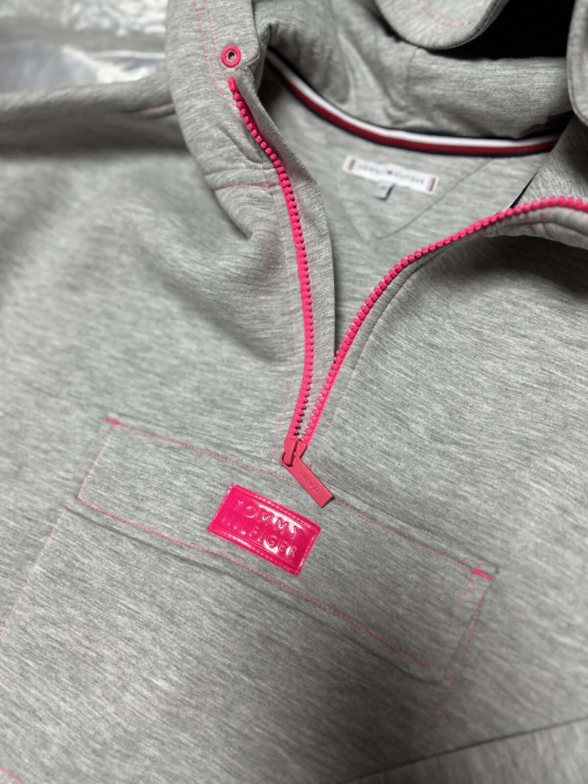 T.H Kadın Gri Kapüşonlu Sweat - Görsel 4
