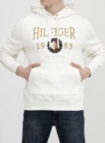 Kırık Beyaz Erkek Kapüşonlu Sweat - Görsel 2