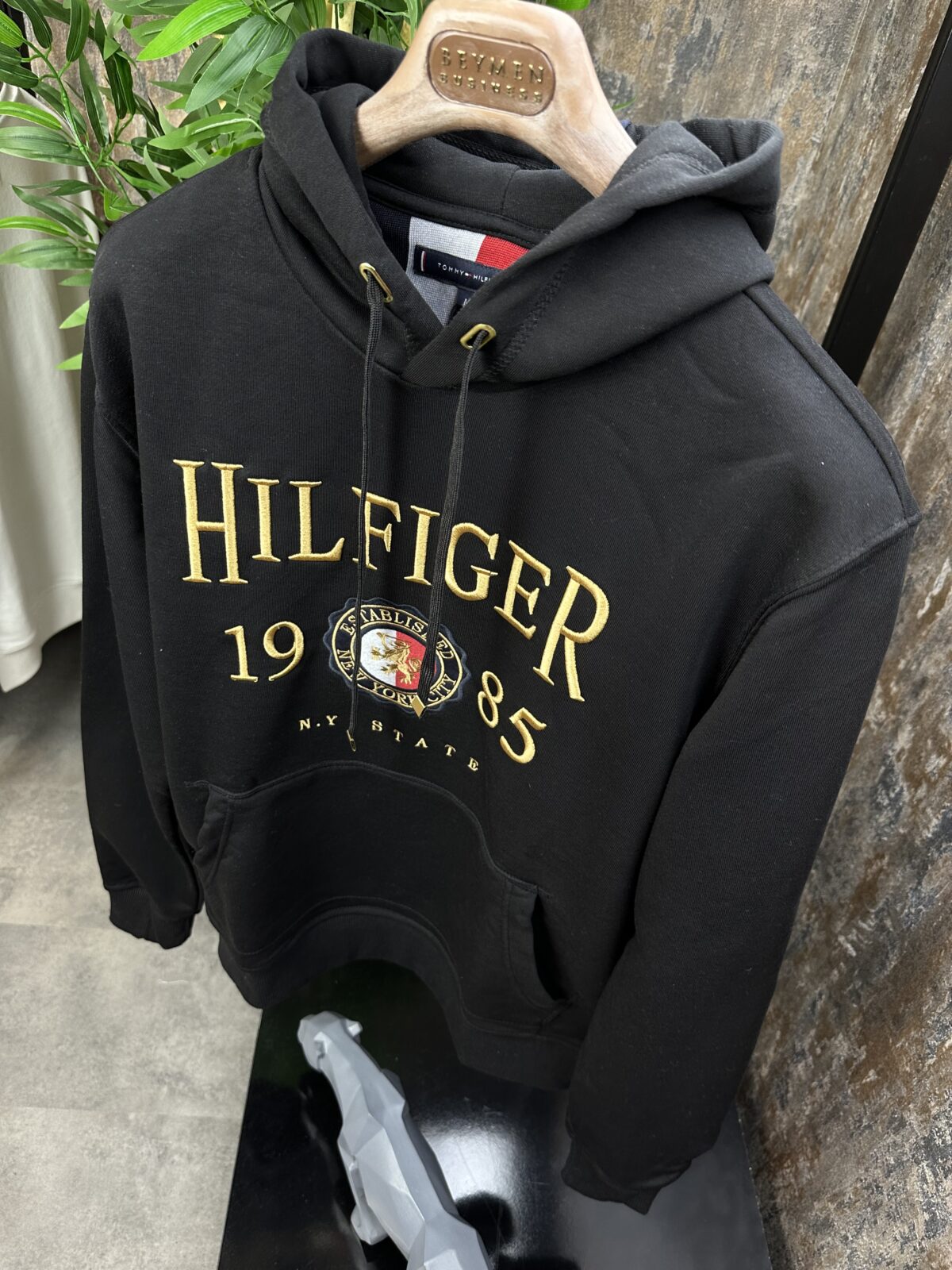 Siyah Erkek Kapüşonlu Sweat - Görsel 3