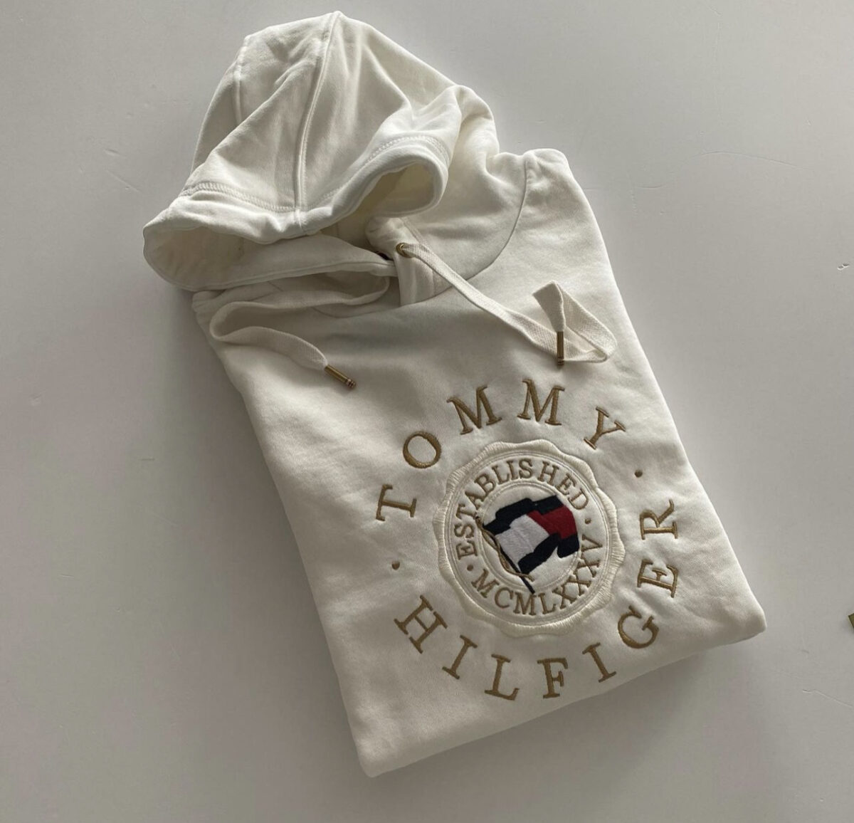Erkek Krem Rengi Kapüşonlu Sweat - Görsel 1