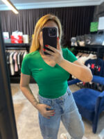V Yaka Kadın Tshirt - Görsel 2