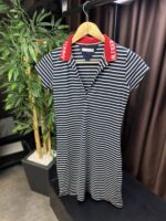 Polo Yaka Çizgili Elbise