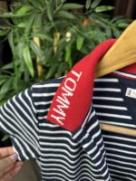 Polo Yaka Çizgili Elbise - Görsel 4