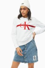 Ck Kadın Çizgi Detay Kadın Sweat