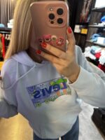 LS Kadın Mavi Kapüşonlu Sweat - Görsel 2