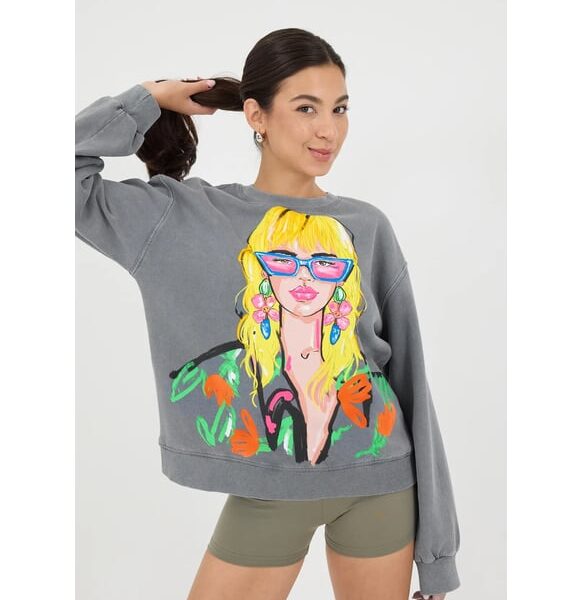 Z Sarı Saçlı Kız Sweat