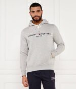 T Erkek Gri Kapüşonlu Sweat