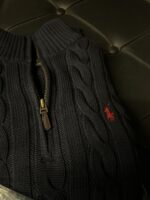 R Lacivert Yarım Fermuar Erkek Örgü Kazak - Görsel 3