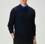 RL Erkek Bisiklet Yaka Örgü Kazak